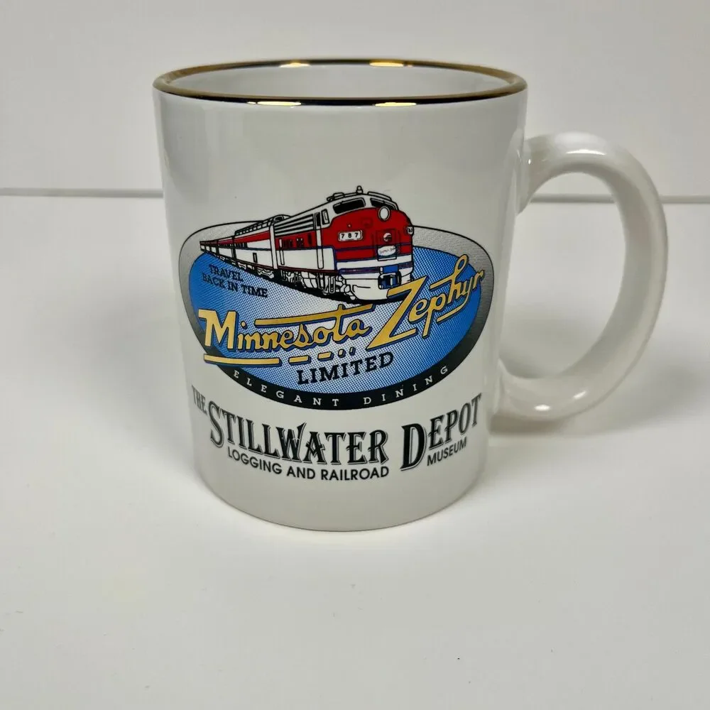 Minnesota Zephyr Limited Coffee Mug Stillwater Depot Lodging Railroad Museum